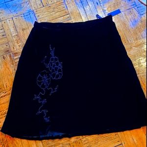 Silk Velvet Skirt Embellished Size 22